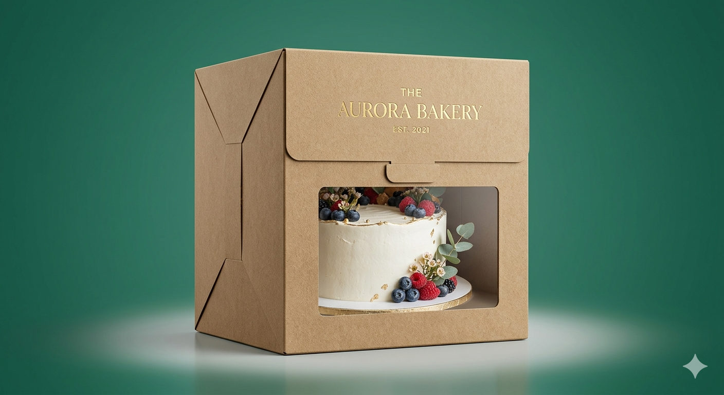 Artisan Kraft Window Cake Box
