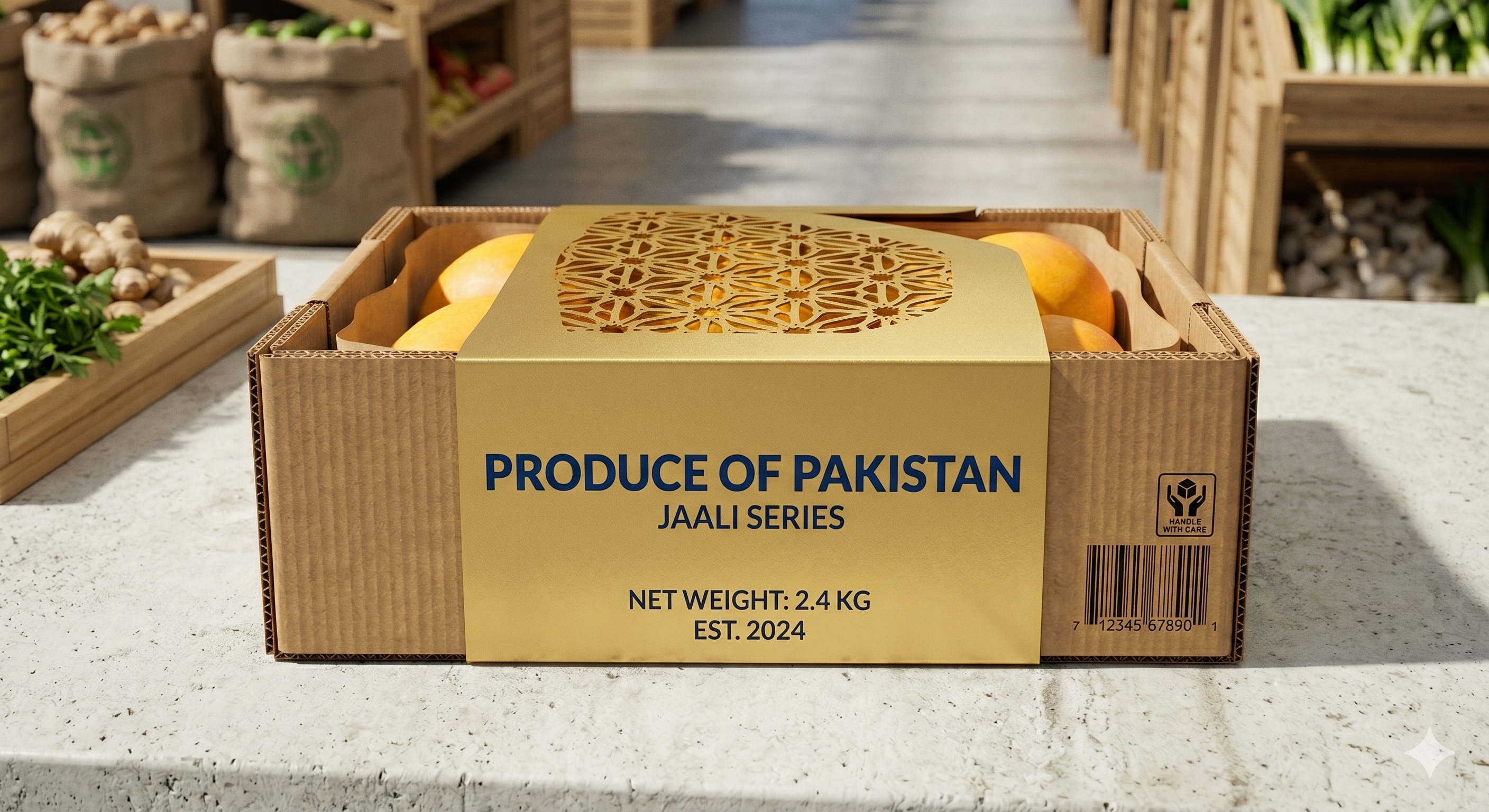 Premium Corrugated Fruit Tray & Sleeve/Lid
